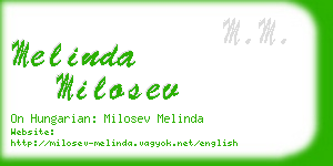 melinda milosev business card